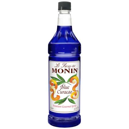 MONIN Monin Blue Curacao Syrup 1 Liter Bottle, PK4 M-FR007F